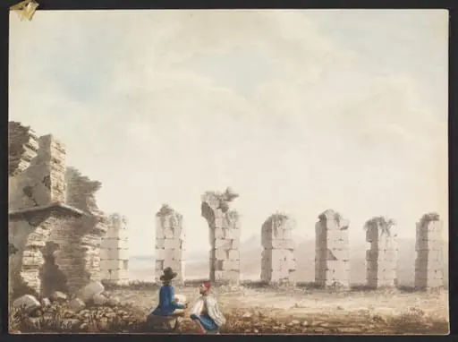 Part of the Ruins of an Aqueduct and Reservoir at Odena in Africa about 15 miles from Tunis, by Elisha Trapaud, 1790