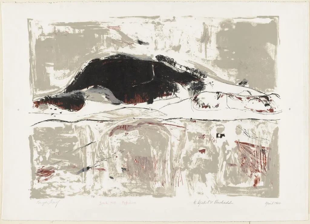 Untitled, by Elizabeth Blackadder, ink, 1960