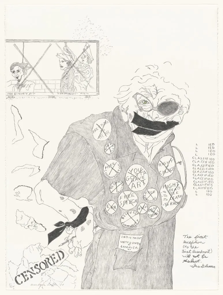 Untitled, by Elizabeth "Grandma" Layton, graphite, 1989