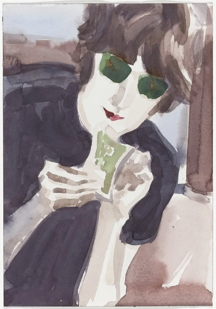 Untitled, by Elizabeth Peyton, watercolor, 1997