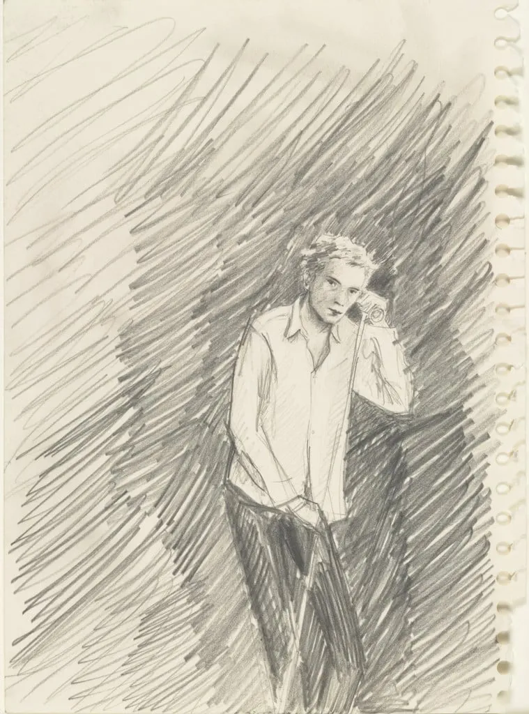 Untitled, by Elizabeth Peyton, graphite, 1994
