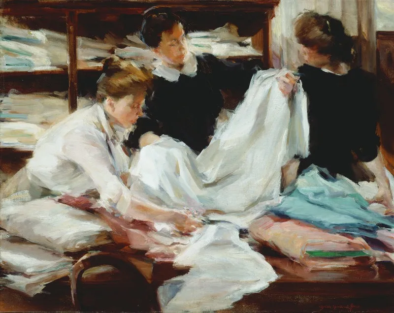 Shop Girls, by Elizabeth Sparhawk-Jones, oil, 1912