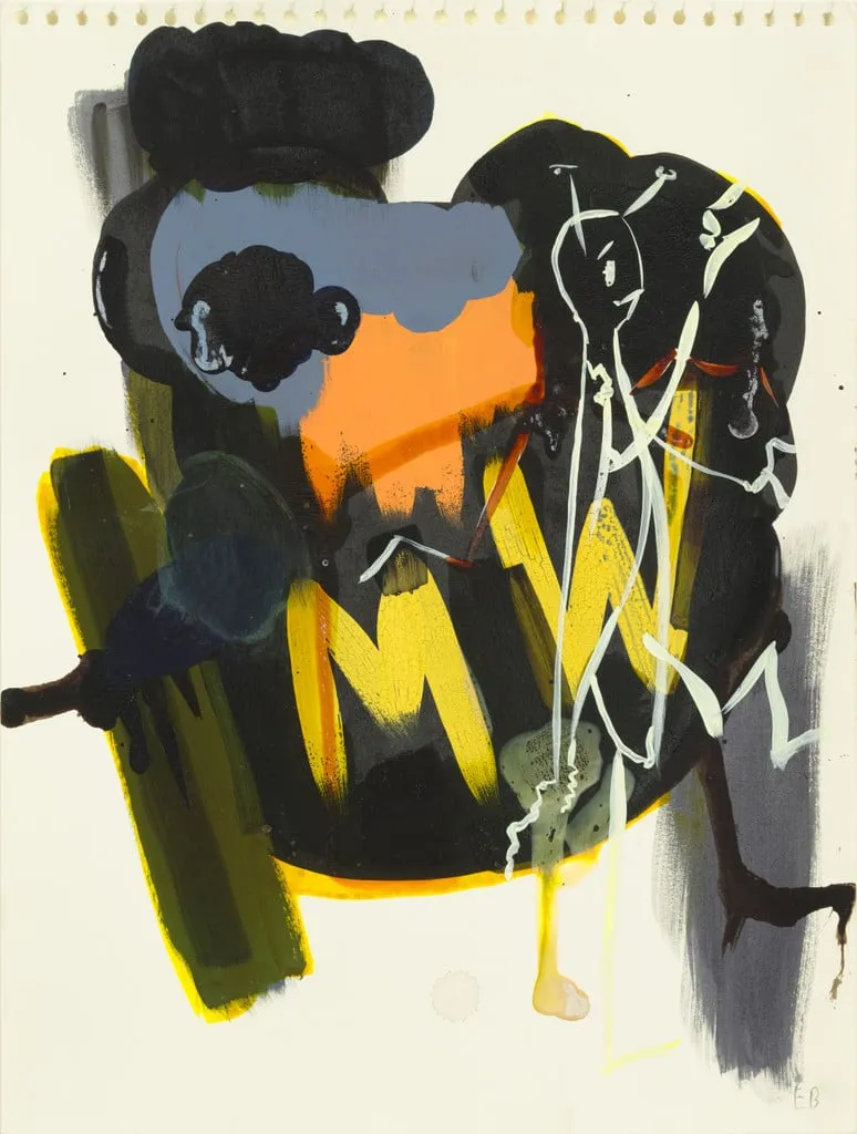 Untitled, by Ellen Berkenblit, gouache, 2003