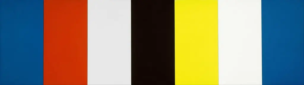 Red Yellow Blue White and Black, by Ellsworth Kelly
