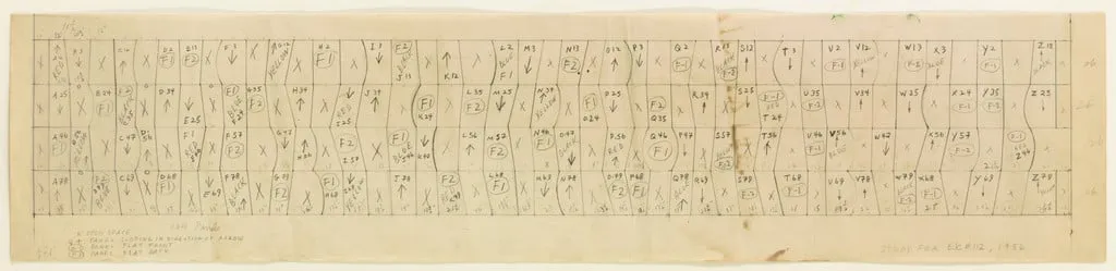 Untitled, by Ellsworth Kelly, graphite, 1956