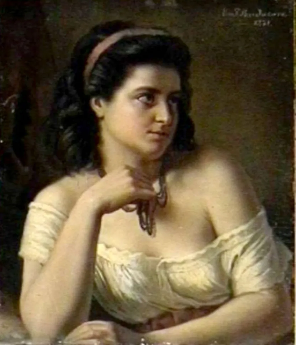 Fata cu mărgele, by Emanoil Bardasare-Panaiteanu, unspecified, 1871