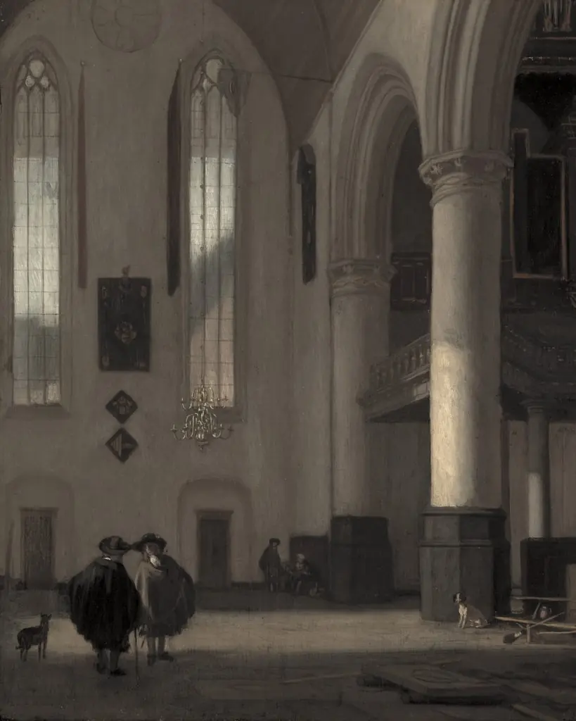 Interior of a Protestant Church, by Emanuel de Witte, 1689