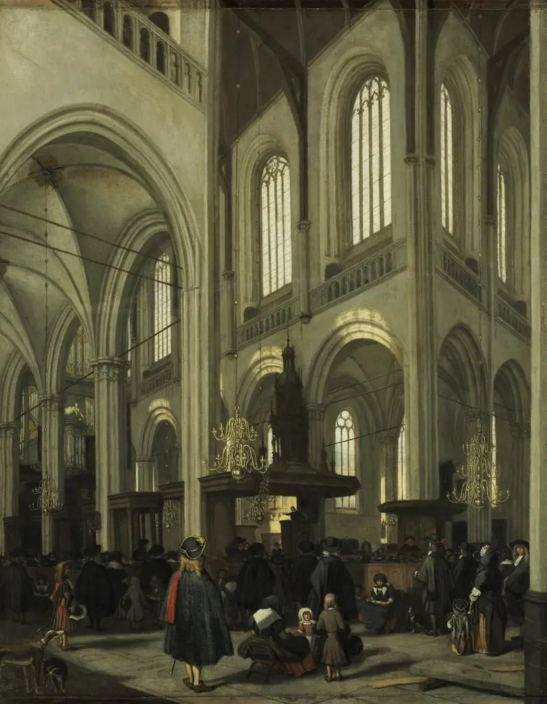 Interior of the Nieuwe Kerk in Amsterdam, by Emanuel de Witte
