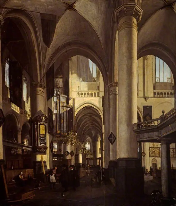 The Interior of a Dutch Church, by Emanuel de Witte