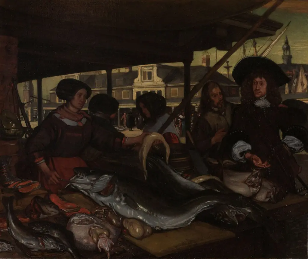 The Nieuwe Vismarkt (new fish market) in Amsterdam, by Emanuel de Witte