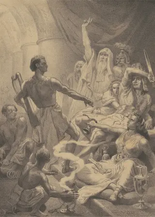 David Playing before Saul, by Emanuel Gottlieb Leutze