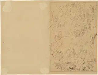 Eighteenth-Century Colonist Preaching to Indians