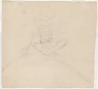 Study of Half-Length Figure with Pole [verso]
