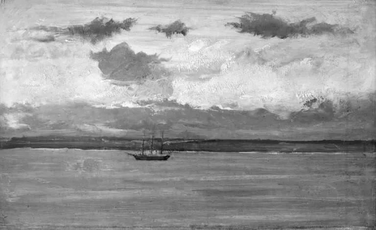 Seascape, by Emanuel Larsen, unspecified, 1847