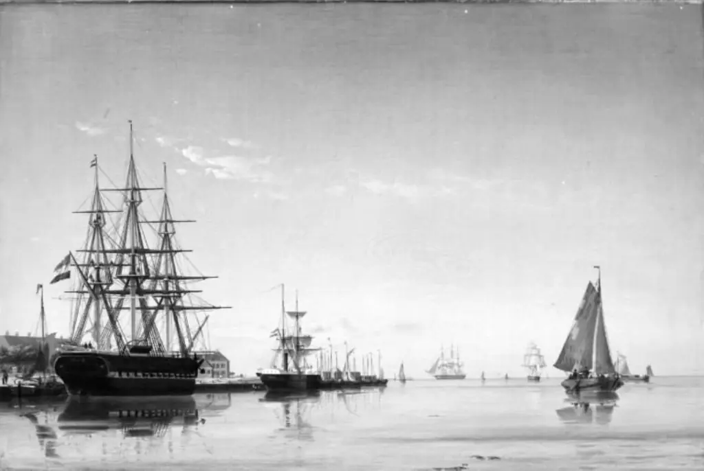 The Harbour at Nieuwe Diep in North Holland, by Emanuel Larsen