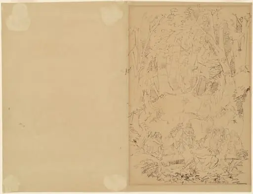 Eighteenth-Century Colonist Preaching to Indians, by Emanuel Leutze