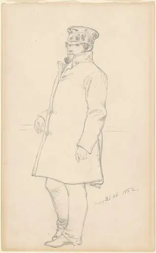 Man in Cap and Coat, by Emanuel Leutze