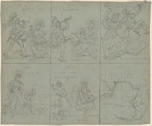 Political Cartoon of the American Civil War, by Emanuel Leutze