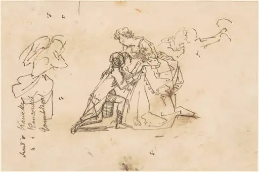 Study for "The Return of King Friedrich II from Küstrin", by Emanuel Leutze