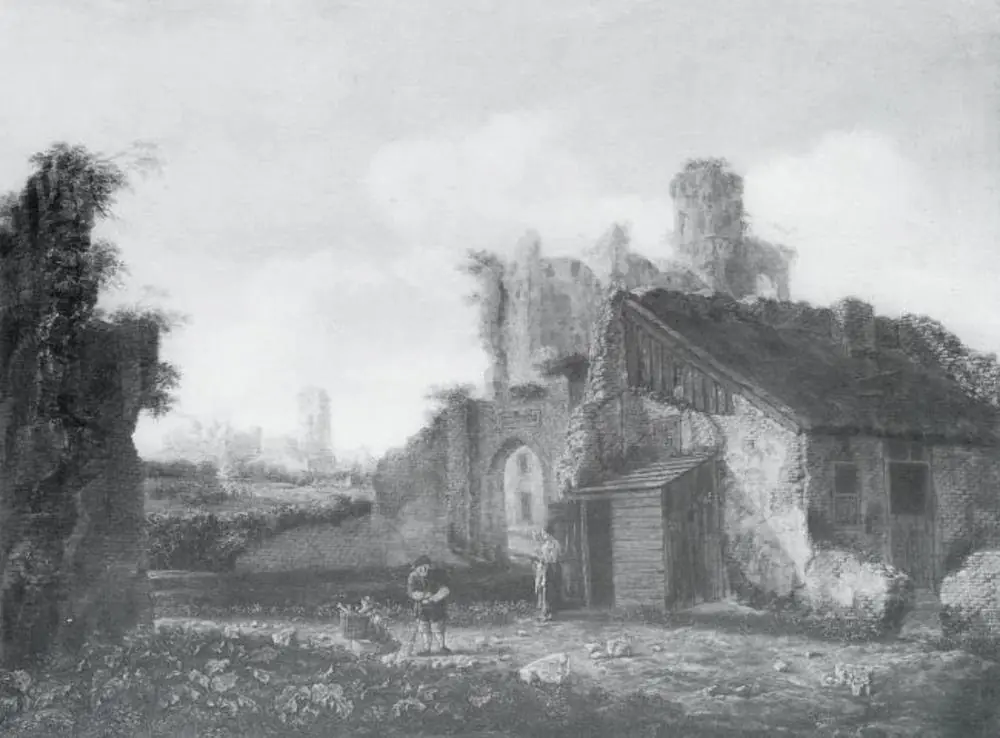 Italian Landscape with Antique Ruins, by Emanuel Murant
