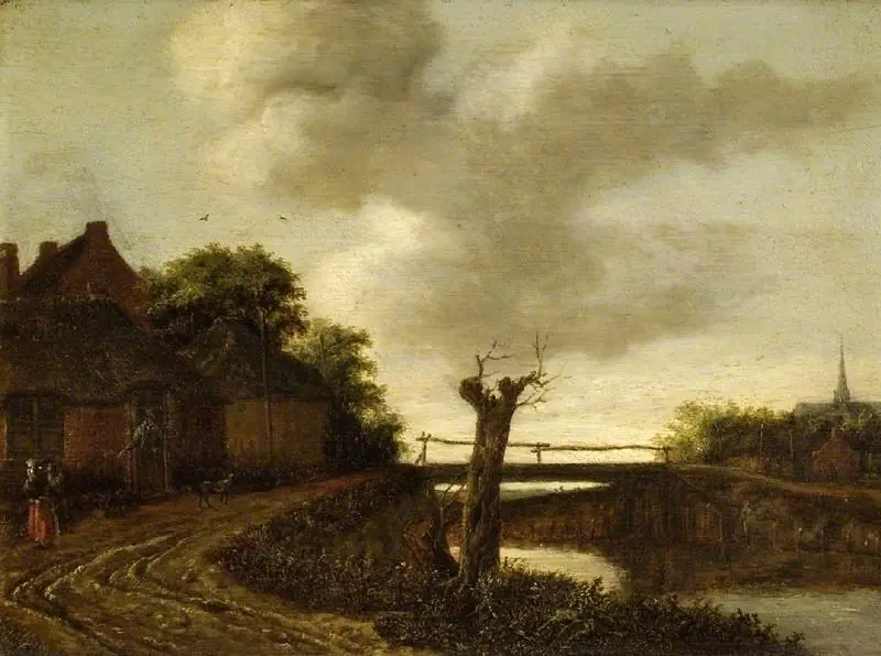 Landscape with a bridge, by Emanuel Murant