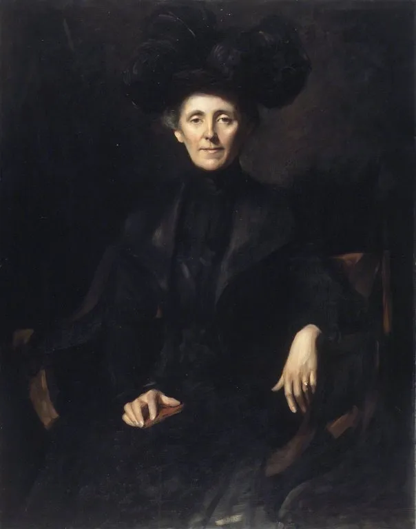 Lady in Black, by Emil Fuchs, oil, 1901
