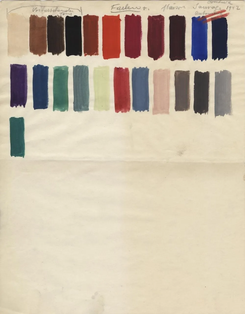 Skizze Farben, by Emil Himmelsbach, unspecified, 1942