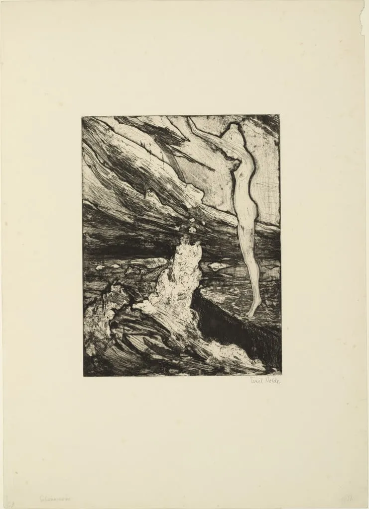 Untitled, by Emil Nolde, ink, 1922