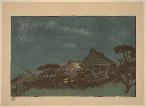 Evening in Fukagawa, by Emil Orlik