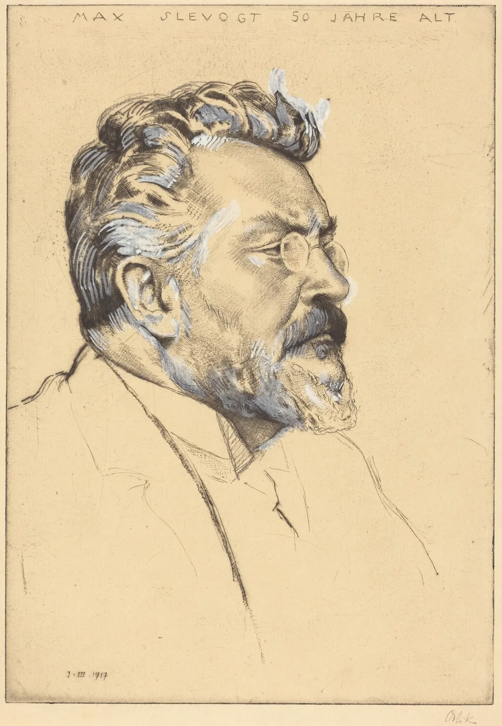 Max Slevogt, by Emil Orlik, graphite, 1917