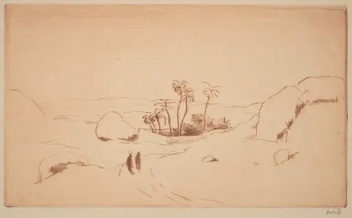 Oasis in the Desert, by Emil Orlik