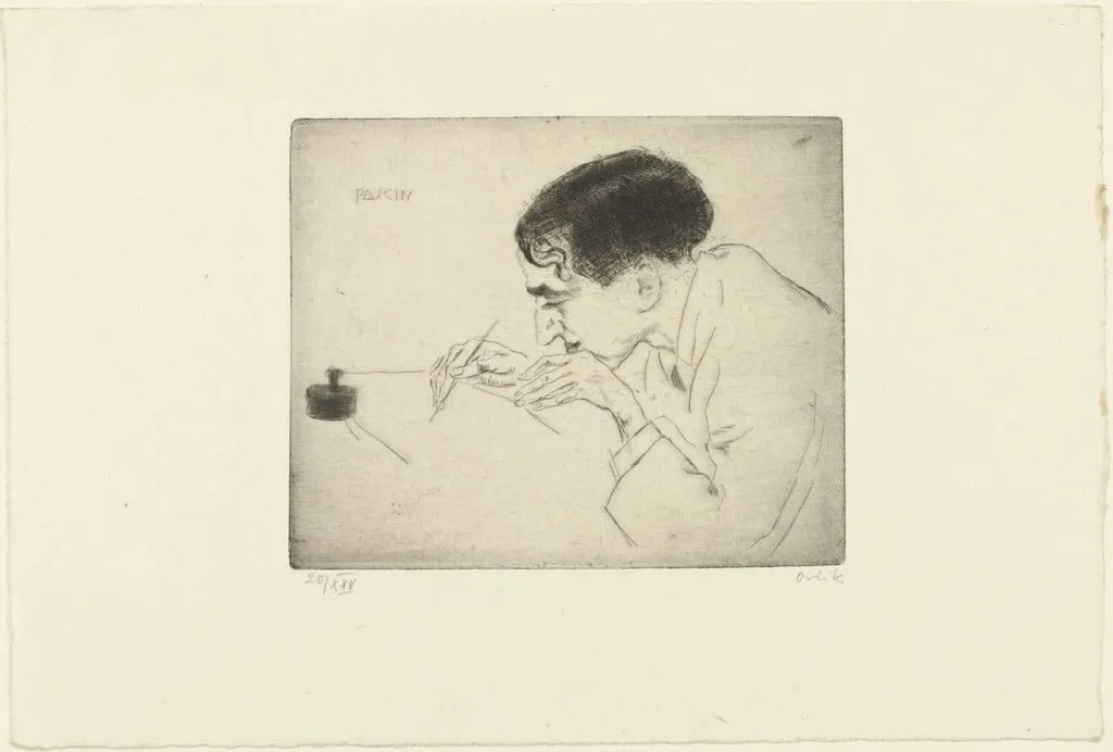 Untitled, by Emil Orlik, ink, 1911
