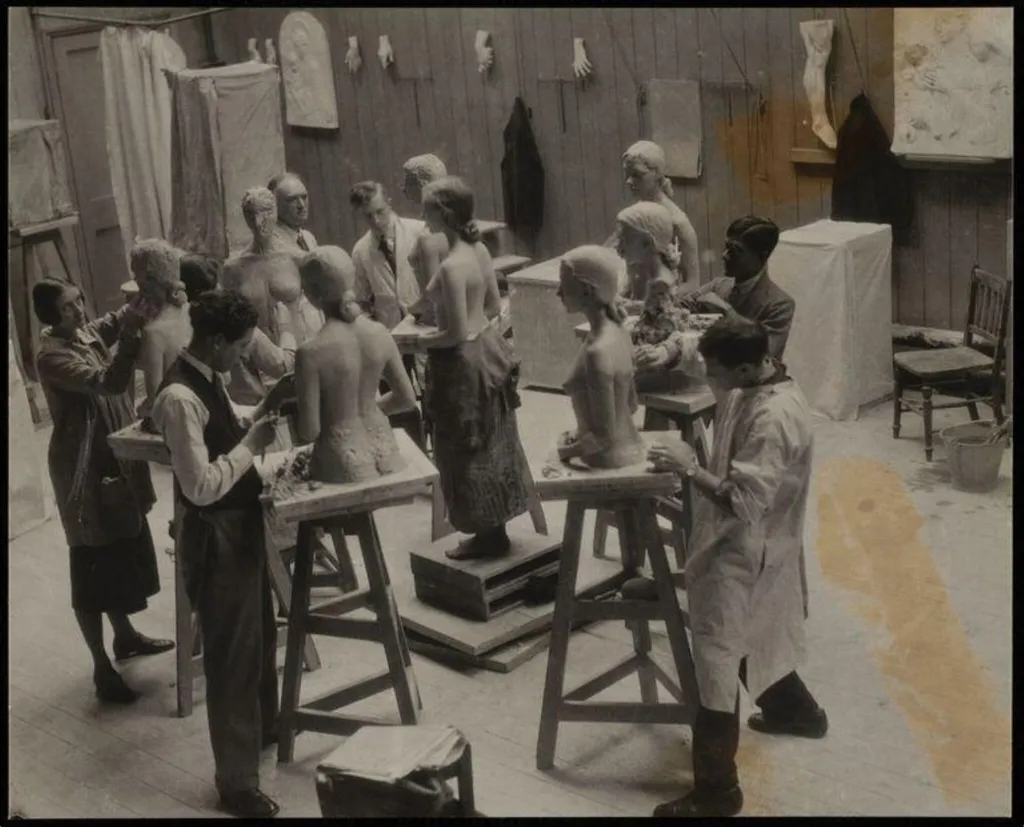 Sculpture, Royal College of Art, by Emil Otto Hoppé, photographic, 1931