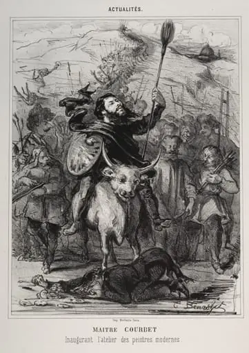Actualities: Master Courbet Inaugurates the School of Modern Painting, by Émile Bénassit