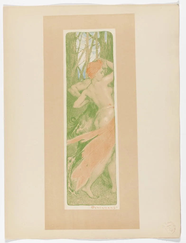 Untitled, by Émile Berchmans, ink, 1897