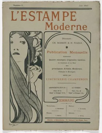 Untitled, by Émile Berchmans, Alphonse Mucha, Georges de Feure, Various Artists Armand Berton
