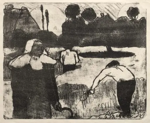 Les Bretonneries: The Harvesters (Les Moissonneurs), by Émile Bernard