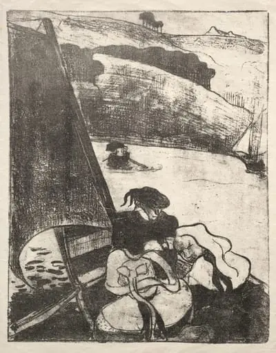 Les Bretonneries: The Return from the Pilgrimage (Le Retour du Pardon), by Émile Bernard