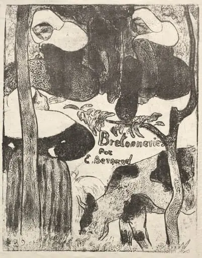 Les Bretonneries: Title Page (Page de Titre), by Émile Bernard