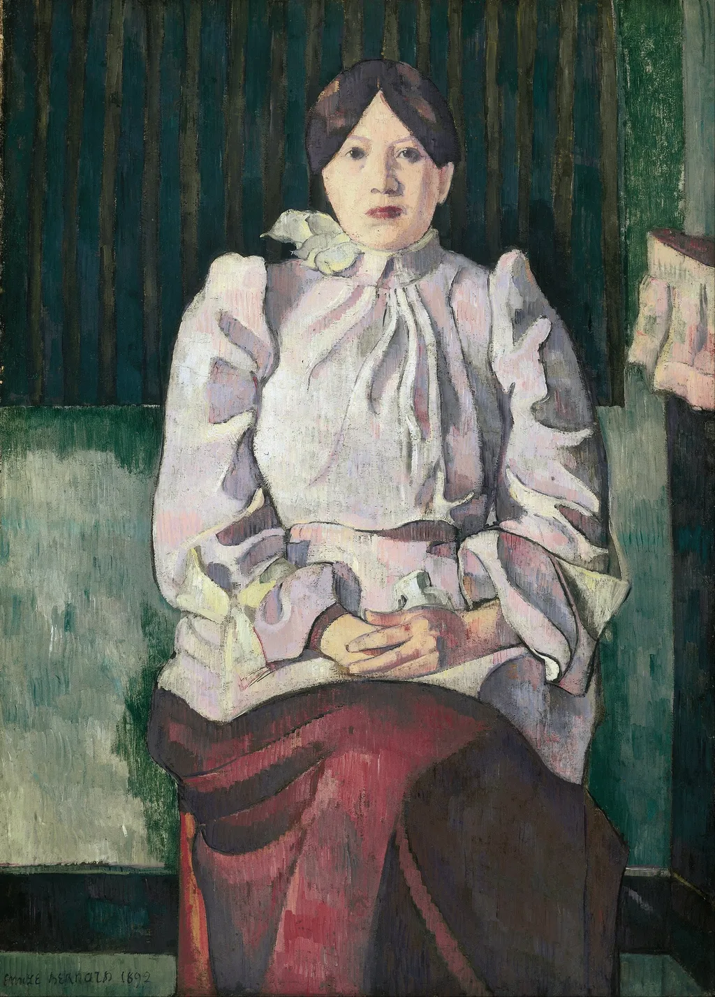 Portrait of Marie Lemasson, by Émile Bernard, oil, 1896