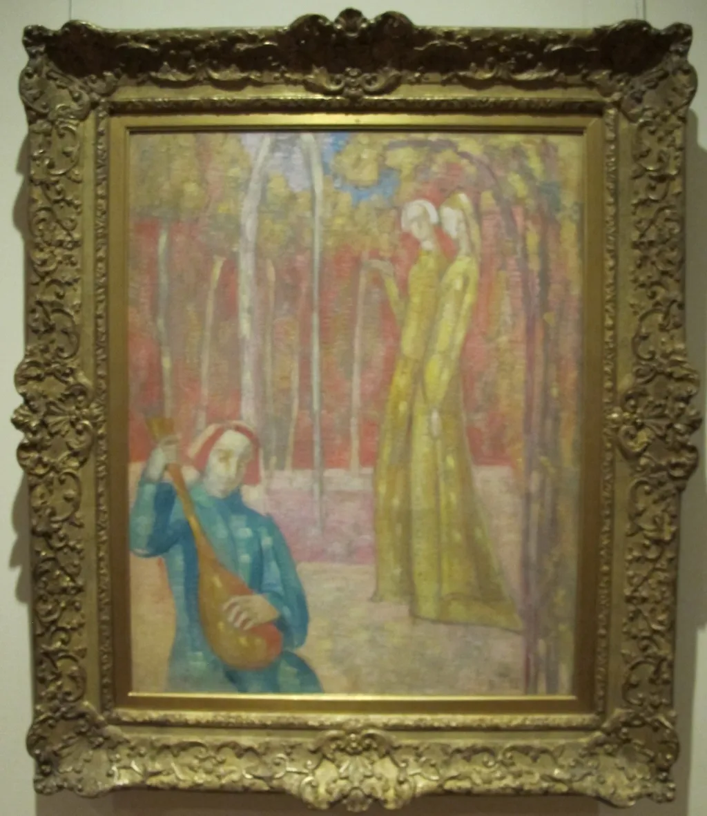 Self-Portrait as a Troubadour, by Émile Bernard, oil, 1896