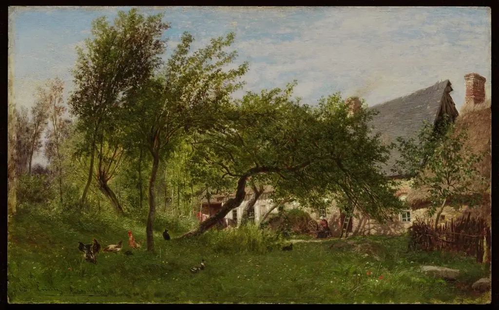 Farmyard, by Émile Lambinet