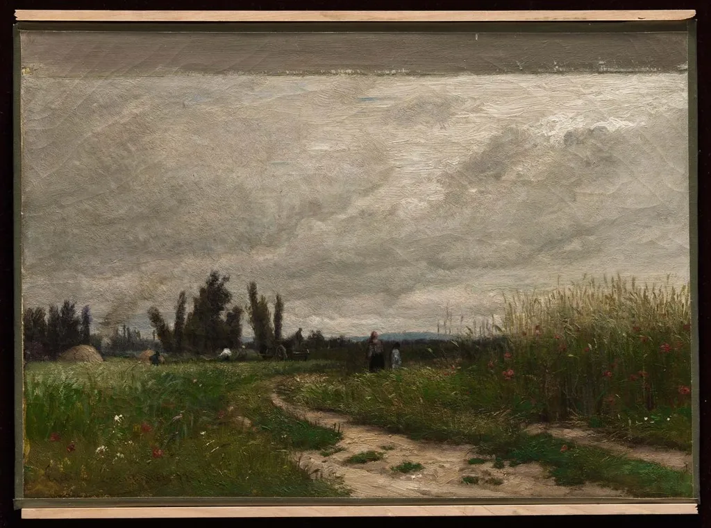Road through the Fields, by Émile Lambinet, oil, 1872