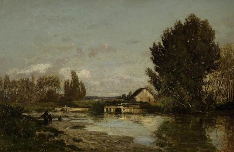 The Mill, by Émile Lambinet, oil, 1856