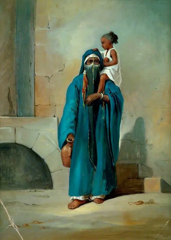 An Egyptian Fellahah with Her Child, by Émile Prisse d'Avennes