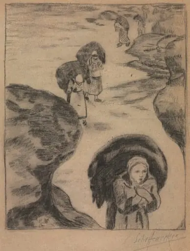 Seaweed Gatherers, Yport, by Émile Schuffenecker