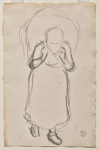 Study for "Seaweed Gatherers, Yport", by Émile Schuffenecker