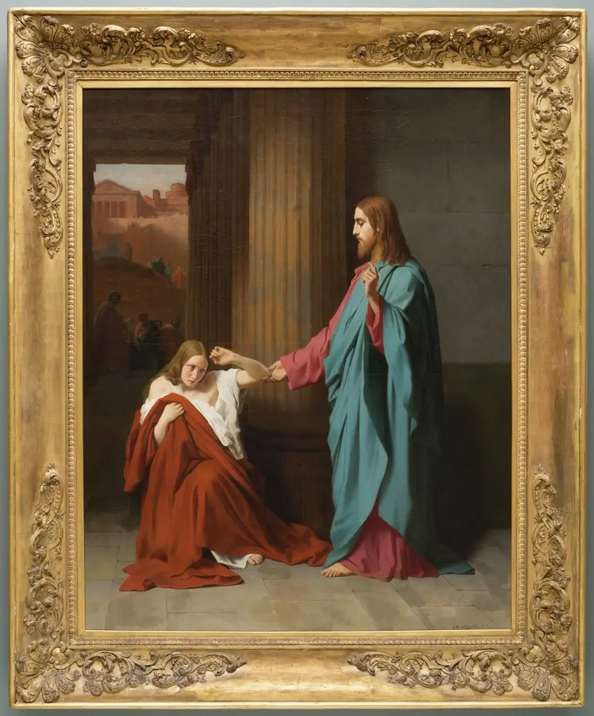 Christ and the Woman Taken in Adultery, by Émile Signol
