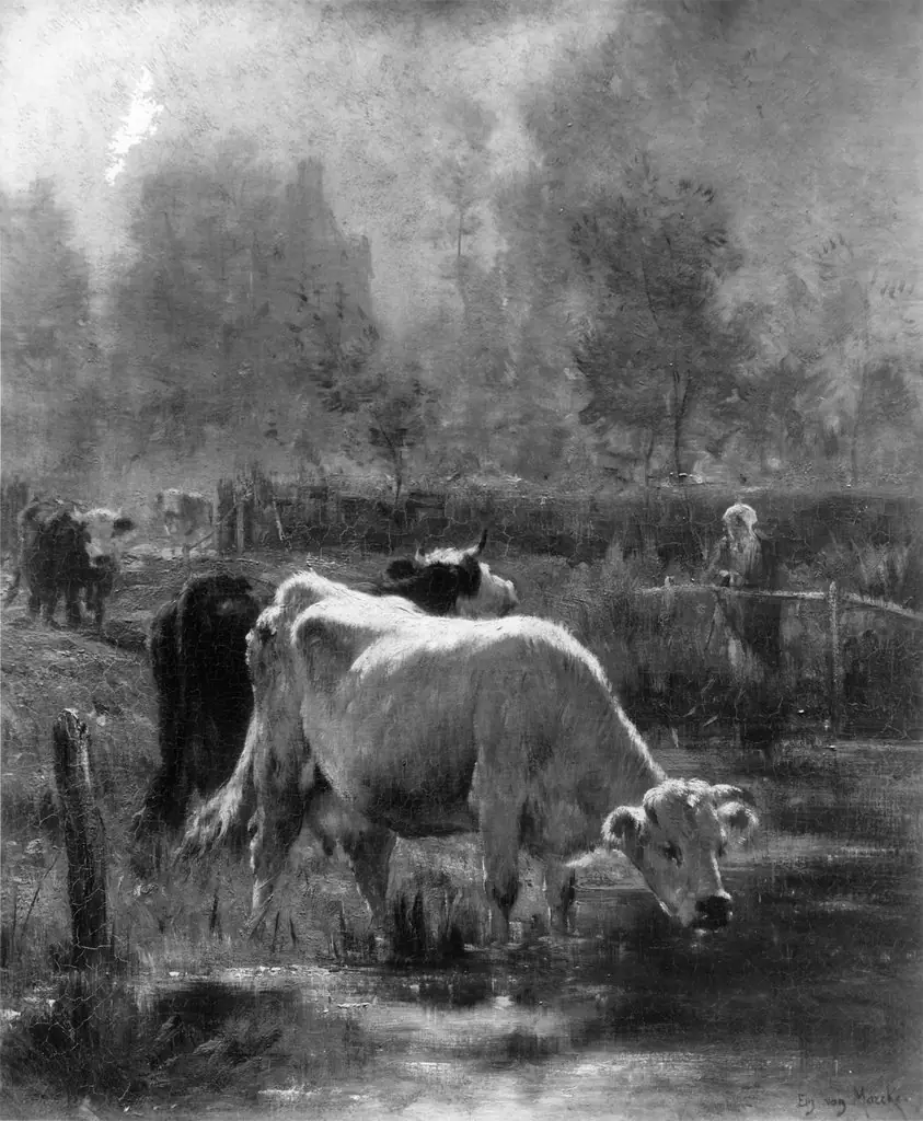 Early Morning, by Emile van Marcke