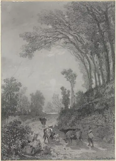 Landscape with Cows, by Emile van Marcke